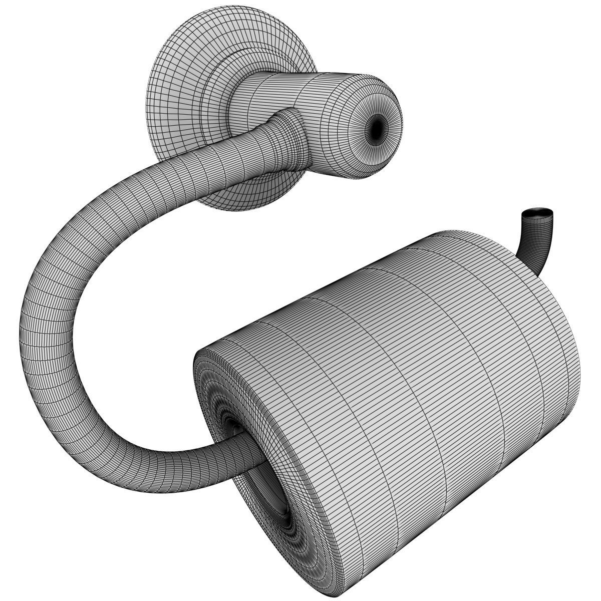 Toilet Paper Holder Style 1 3D model_4
