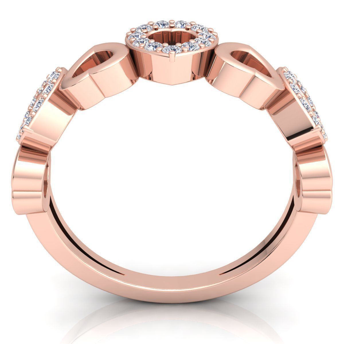 Fancy Woman Diamond Ring 3d Model Print 3D print model_7