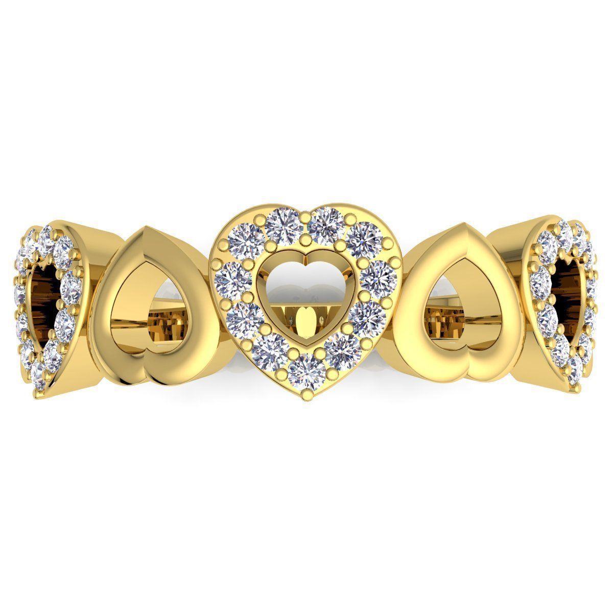 Fancy Woman Diamond Ring 3d Model Print 3D print model_9