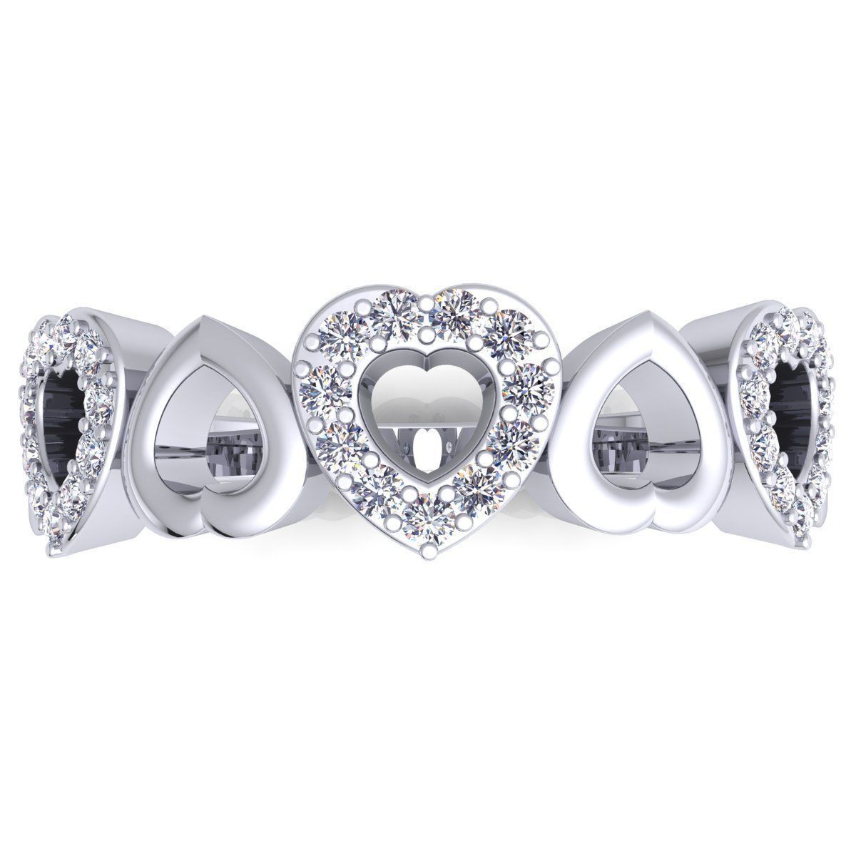 Fancy Woman Diamond Ring 3d Model Print 3D print model_11