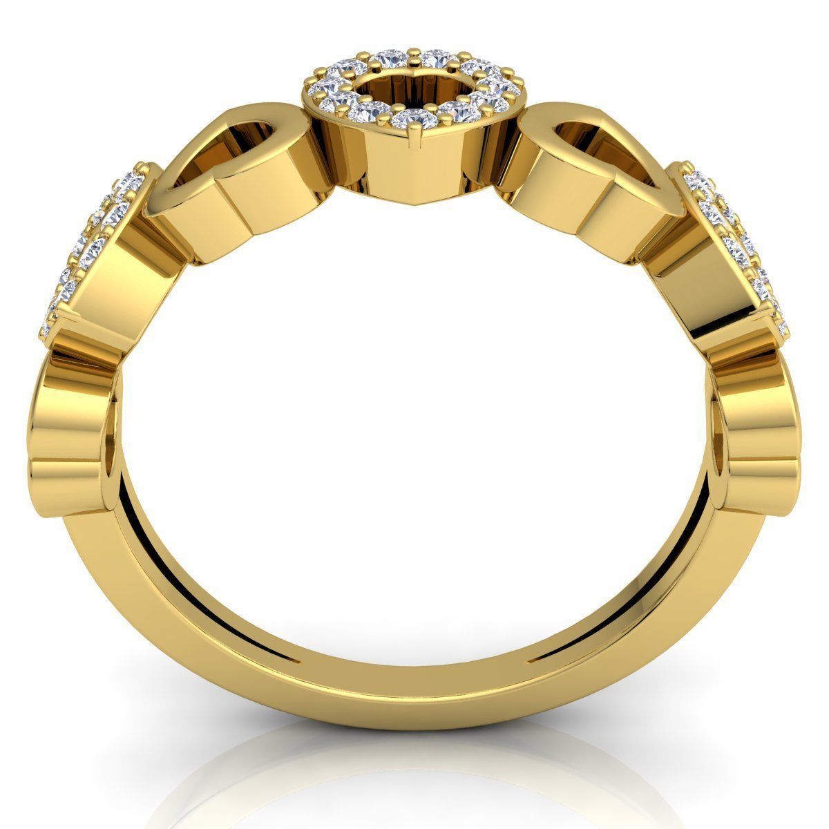 Fancy Woman Diamond Ring 3d Model Print 3D print model_6