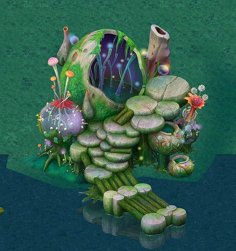 Cartoon version - spore purgatory 3D model