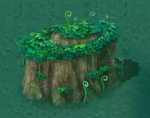 Cartoon version - spore forest terrain