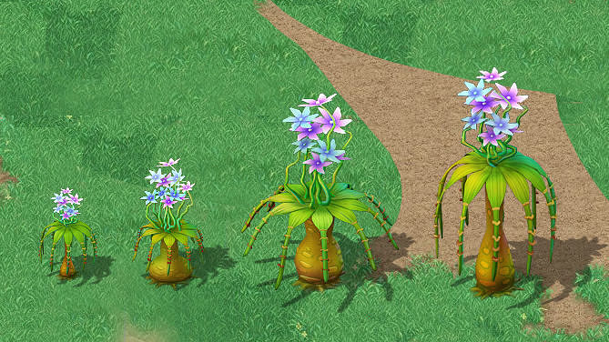 Cartoon version - braid flower 3D model