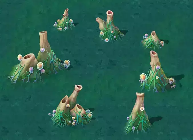 Cartoon Edition - Surface Earth Fountain 01