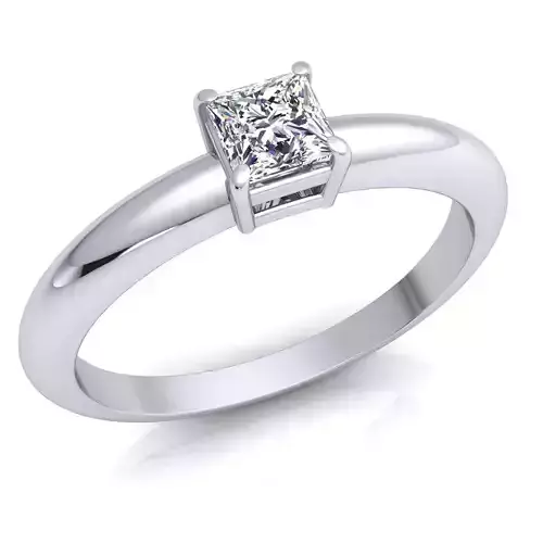 Solitaire Ring 3d Model And Render Detail  Free 3D print model