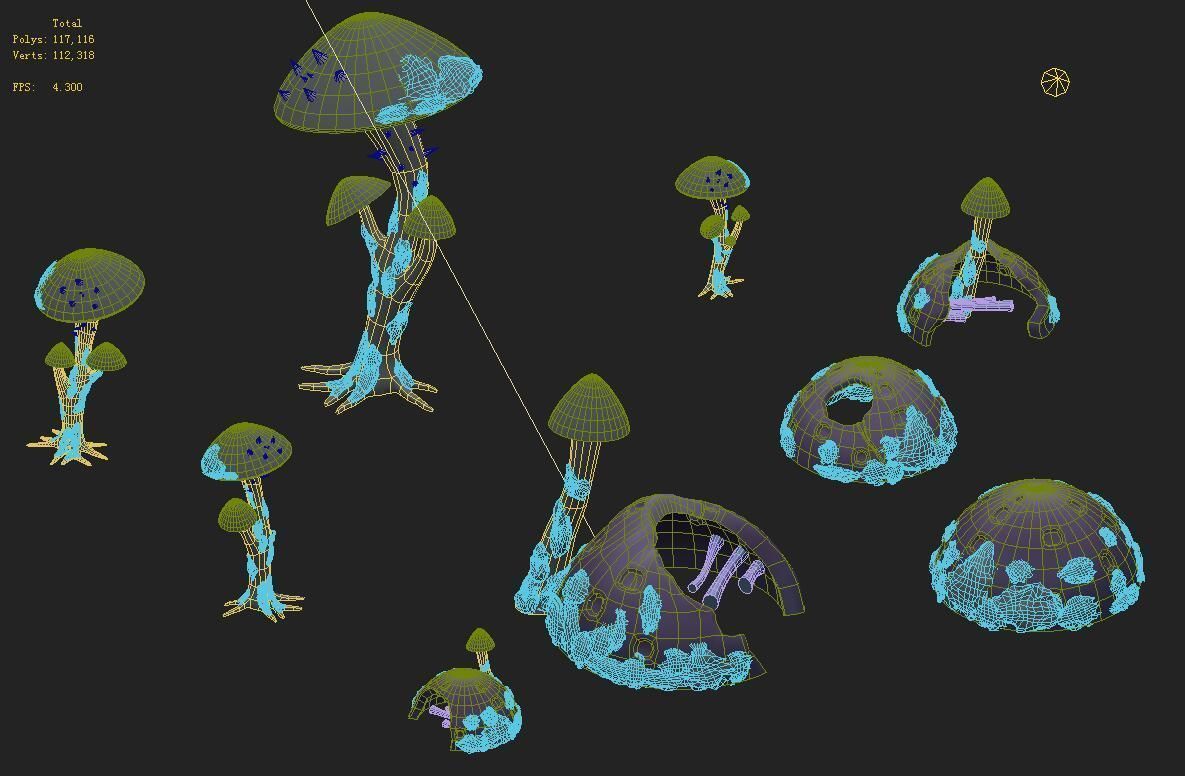 Cartoon version - fossil spores 3D model_3