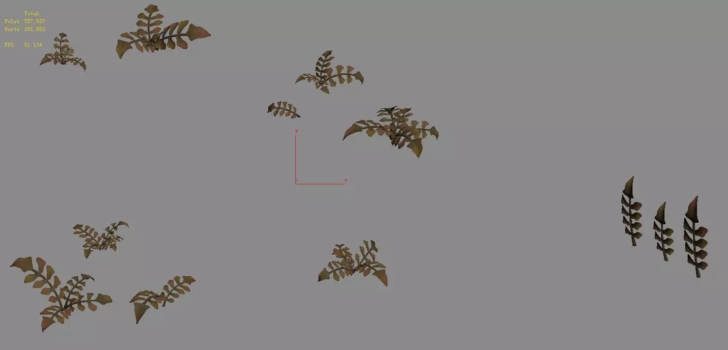 Cartoon version - wasteland vegetation 3D model