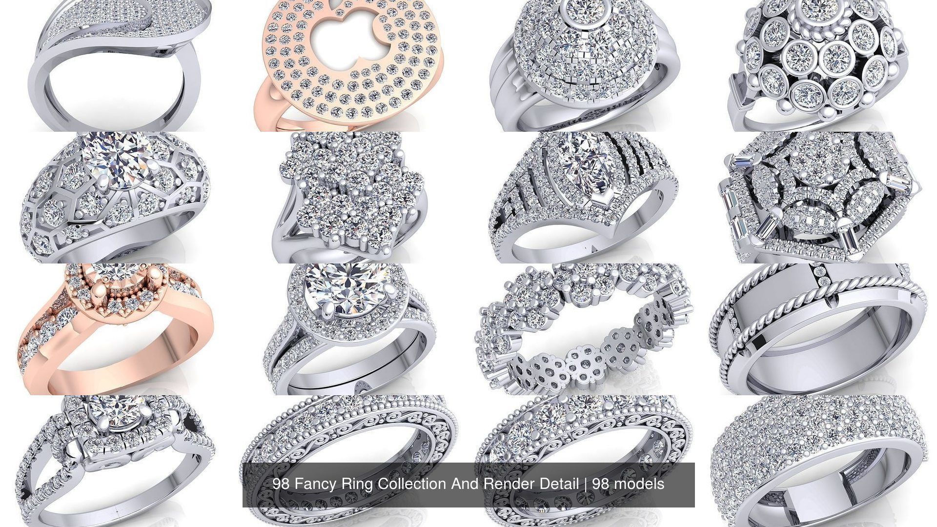 98 Fancy Ring Collection And Render Detail _5