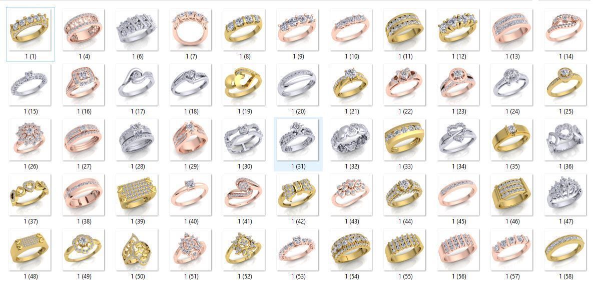 98 Fancy Ring Collection And Render Detail _20