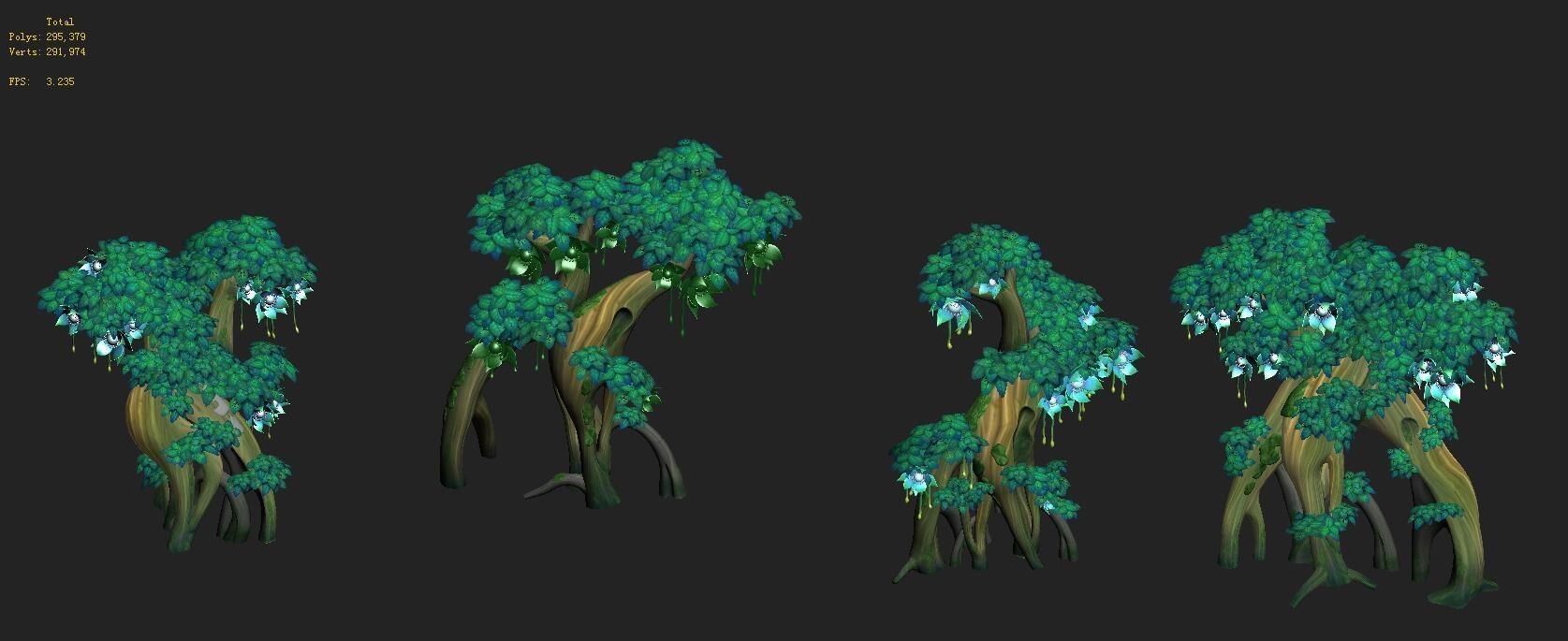Cartoon Edition - Wizard Tree 3D model_4