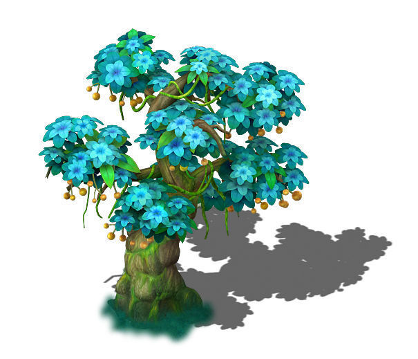 Cartoon version - wonderful fruit tree 01 3D model_1