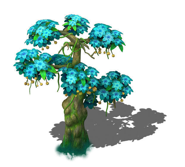 Cartoon version - wonderful fruit tree 02 3D model_1