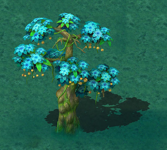 Cartoon version - wonderful fruit tree 02 3D model