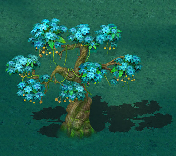 Cartoon version - wonderful fruit tree 04 3D model