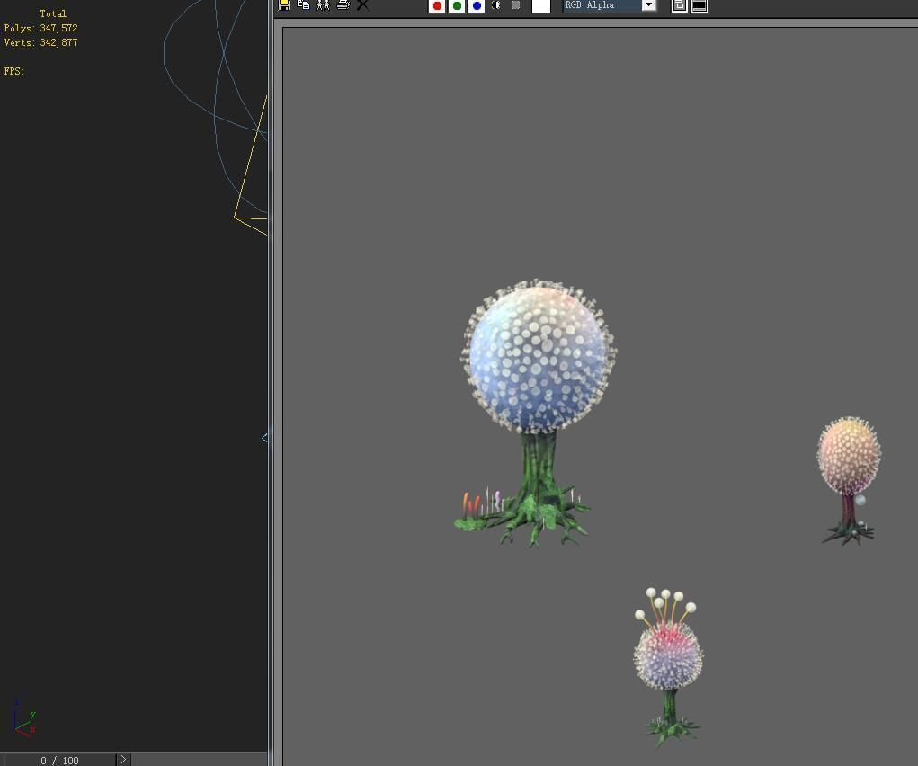 Cartoon version - pompon Spores 3D model_4