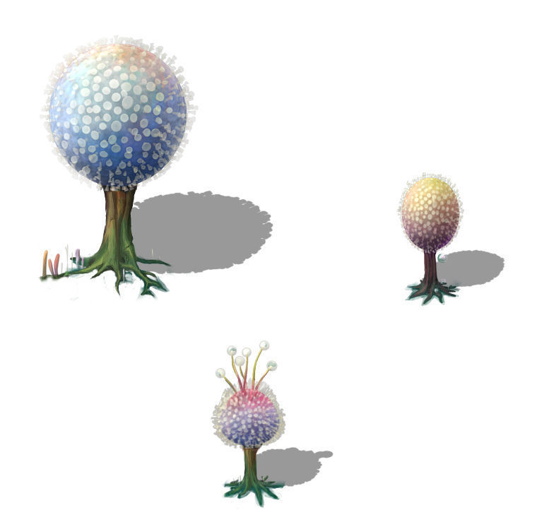 Cartoon version - pompon Spores 3D model_3