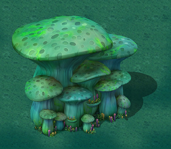 toon Edition - Ancient Nu Wa Mushroom Fossils 01 3D model