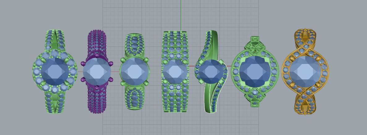  ring jewelry 3D print model_2