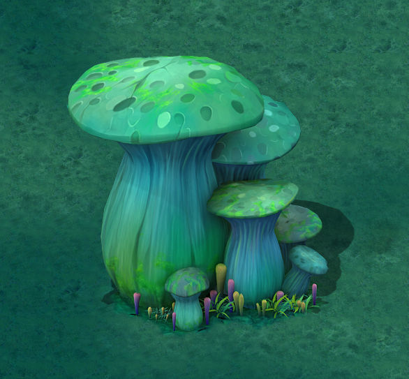 rtoon Edition - Ancient Nu Wa Mushroom Fossil 02 3D model_2
