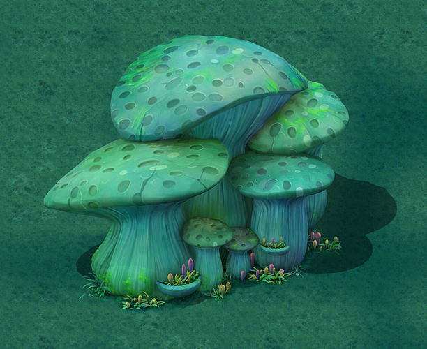 rtoon Edition - Ancient Nu Wa Mushroom Fossil 02 3D model