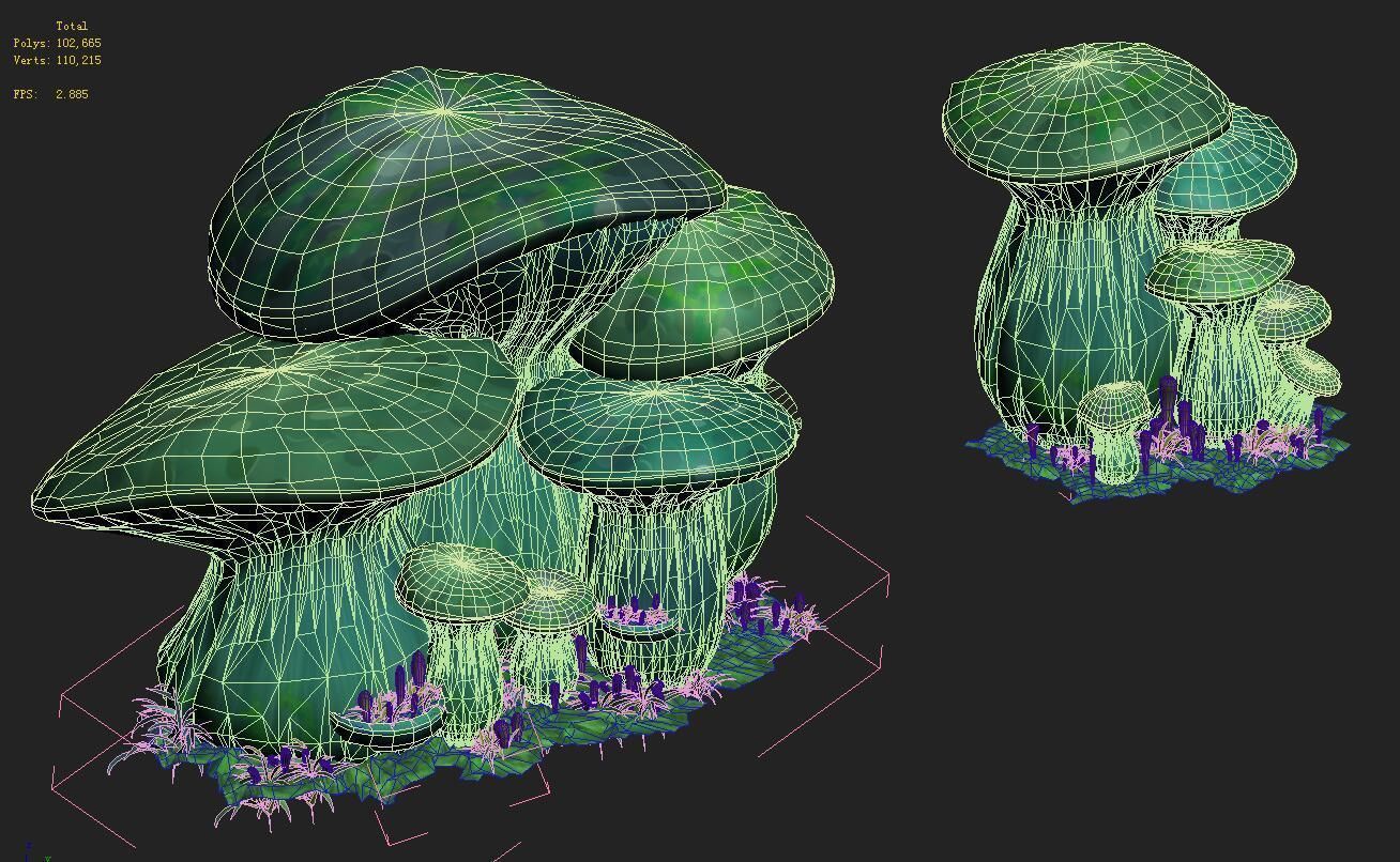 rtoon Edition - Ancient Nu Wa Mushroom Fossil 02 3D model_5