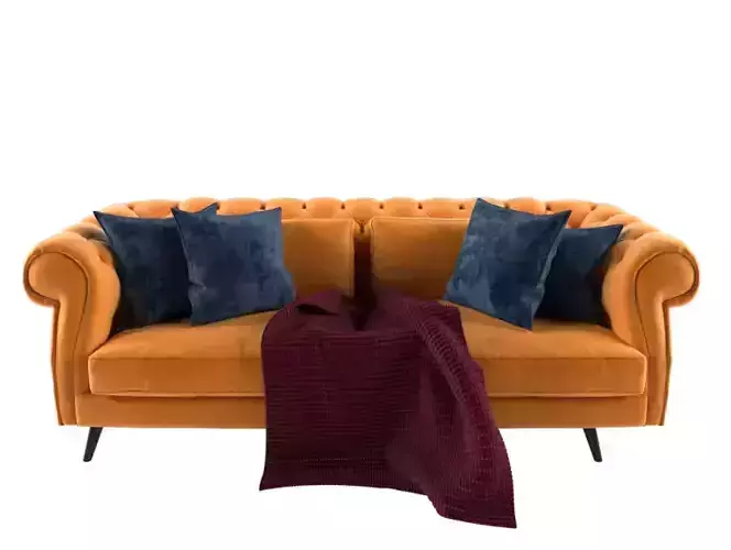 TUFTED SOFA YELLOW