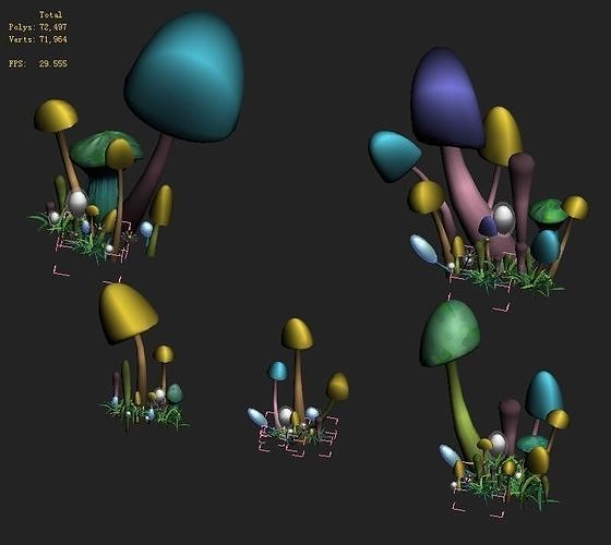 rtoon Edition - Ancient Nu Wa Mushroom Fossil 05 3D model