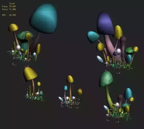 rtoon Edition - Ancient Nu Wa Mushroom Fossil 05 3D model