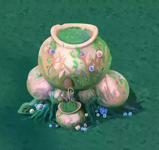 Cartoon version - petrol spores 07 3D model