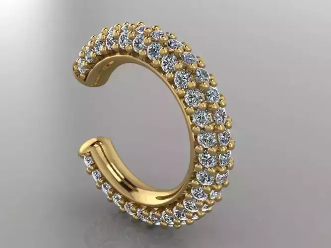 GC GOLD E057- Diamond Cartilage Earring