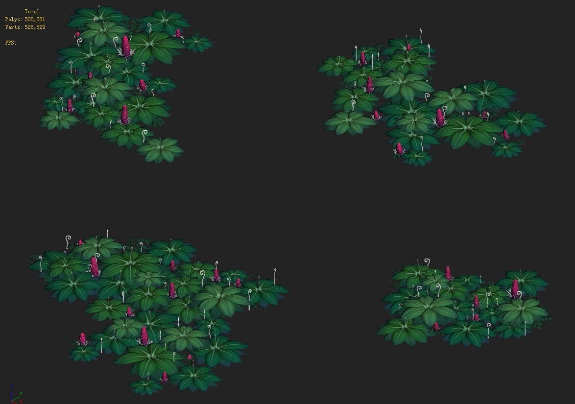 Cartoon version - lizard strawberry 3D model_4