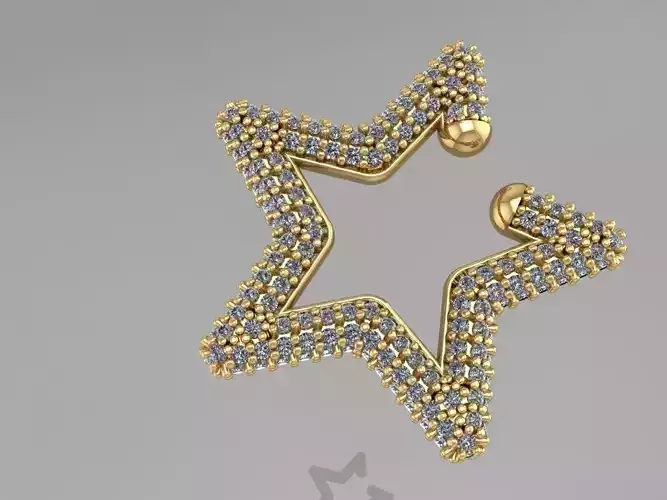 GC GOLD E058- Diamond Cartilage Earring