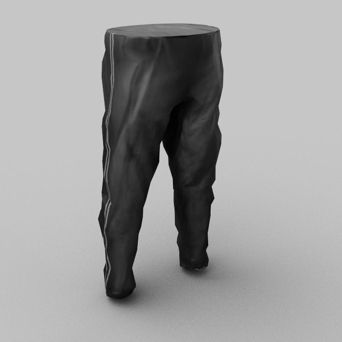 Pants pair of Low-poly 3D model_5