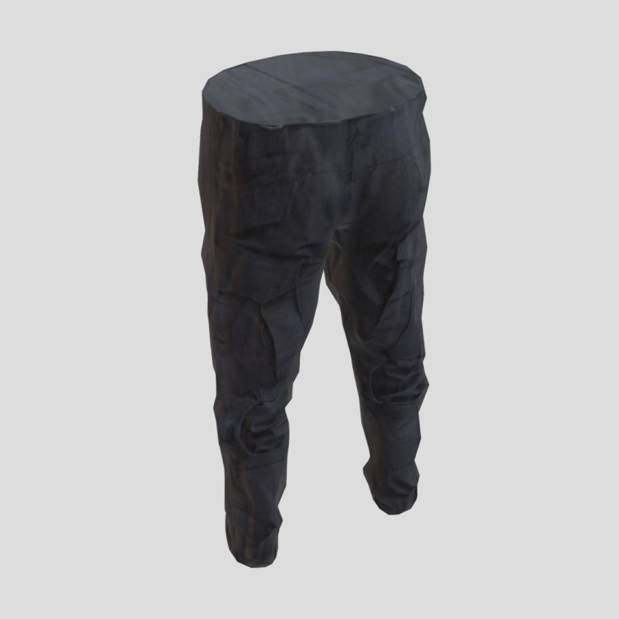 Pants pair of Low-poly 3D model_4