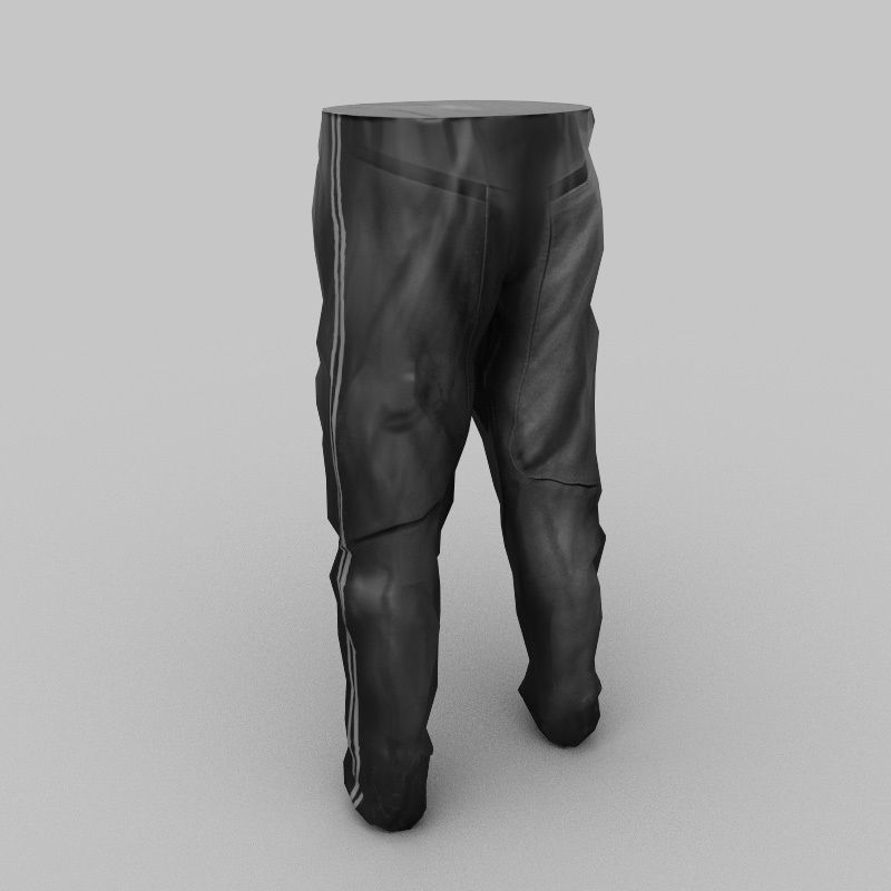Pants pair of Low-poly 3D model_6
