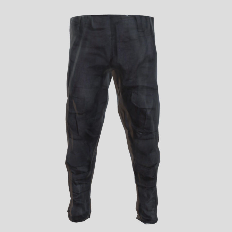 Pants pair of Low-poly 3D model_3