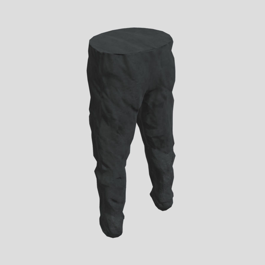 Pants pair of Low-poly 3D model_1