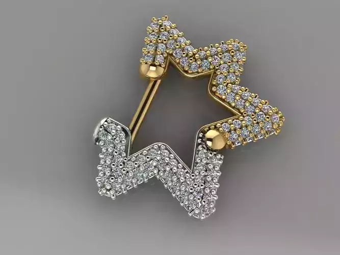 GC GOLD E059- Diamond Cartilage Earring