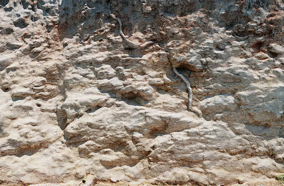 3d scanned cliff Low-poly 3D model_0