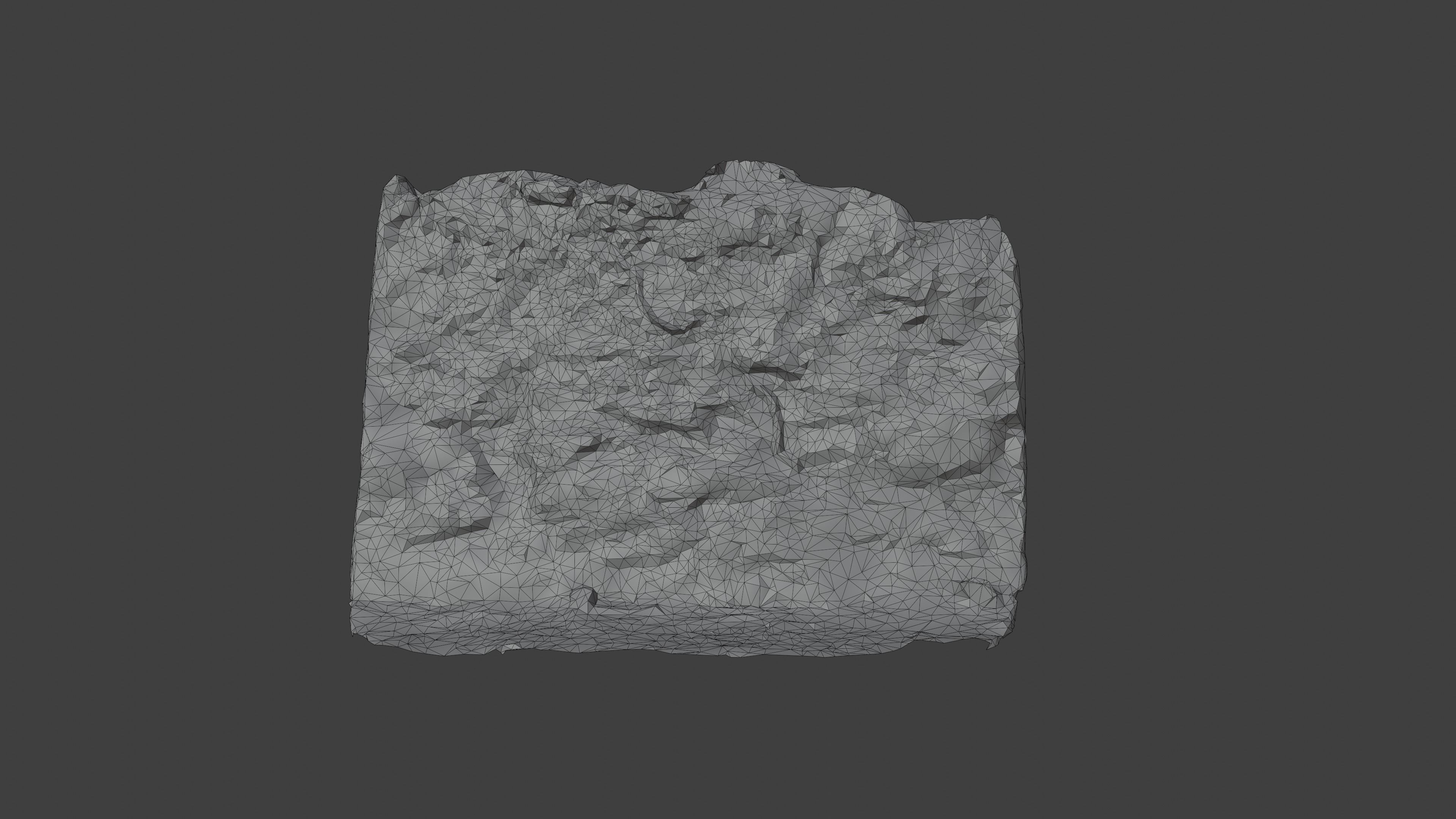 3d scanned cliff Low-poly 3D model_8