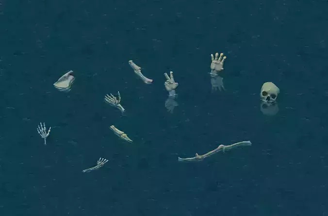 Cartoon version - swamp skull