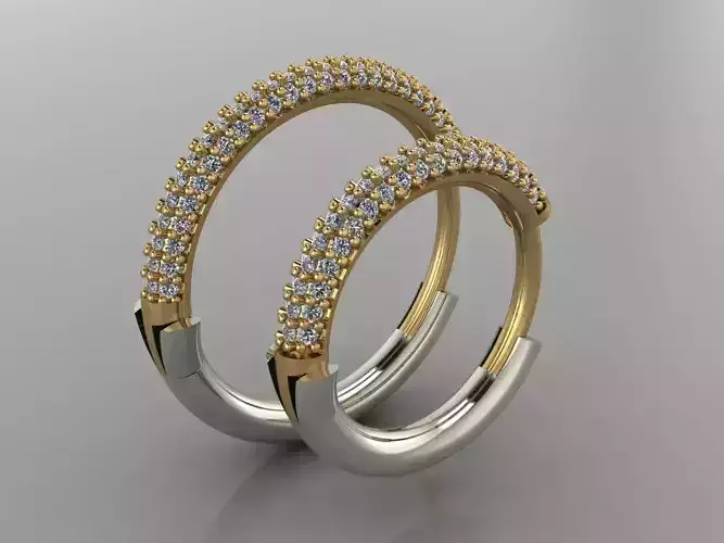 GC GOLD E066- Diamond Cartilage Earring