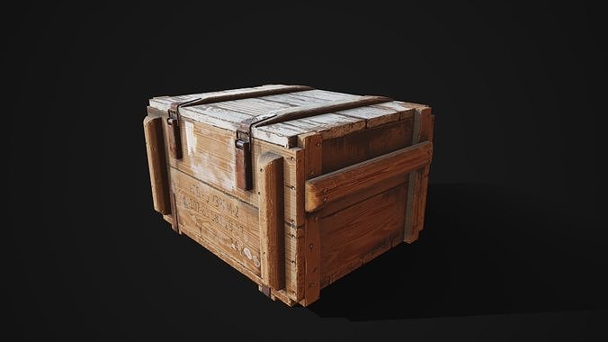 Military Crate Low-poly 3D model