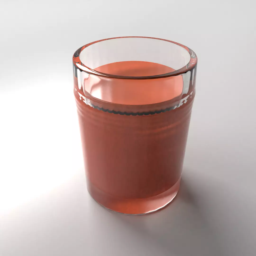Glass Cup 14 with Liquid 3D model_0
