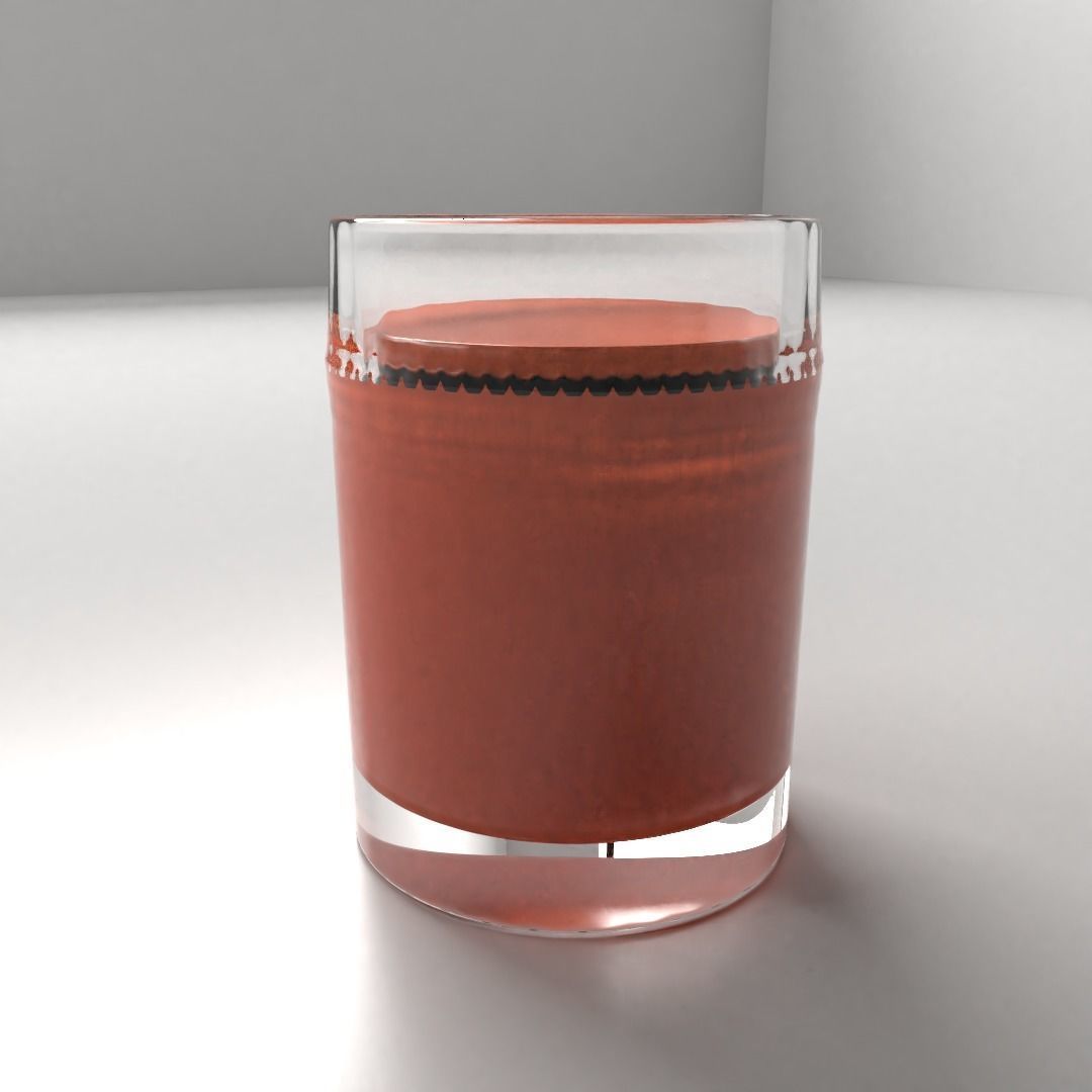 Glass Cup 14 with Liquid 3D model_1