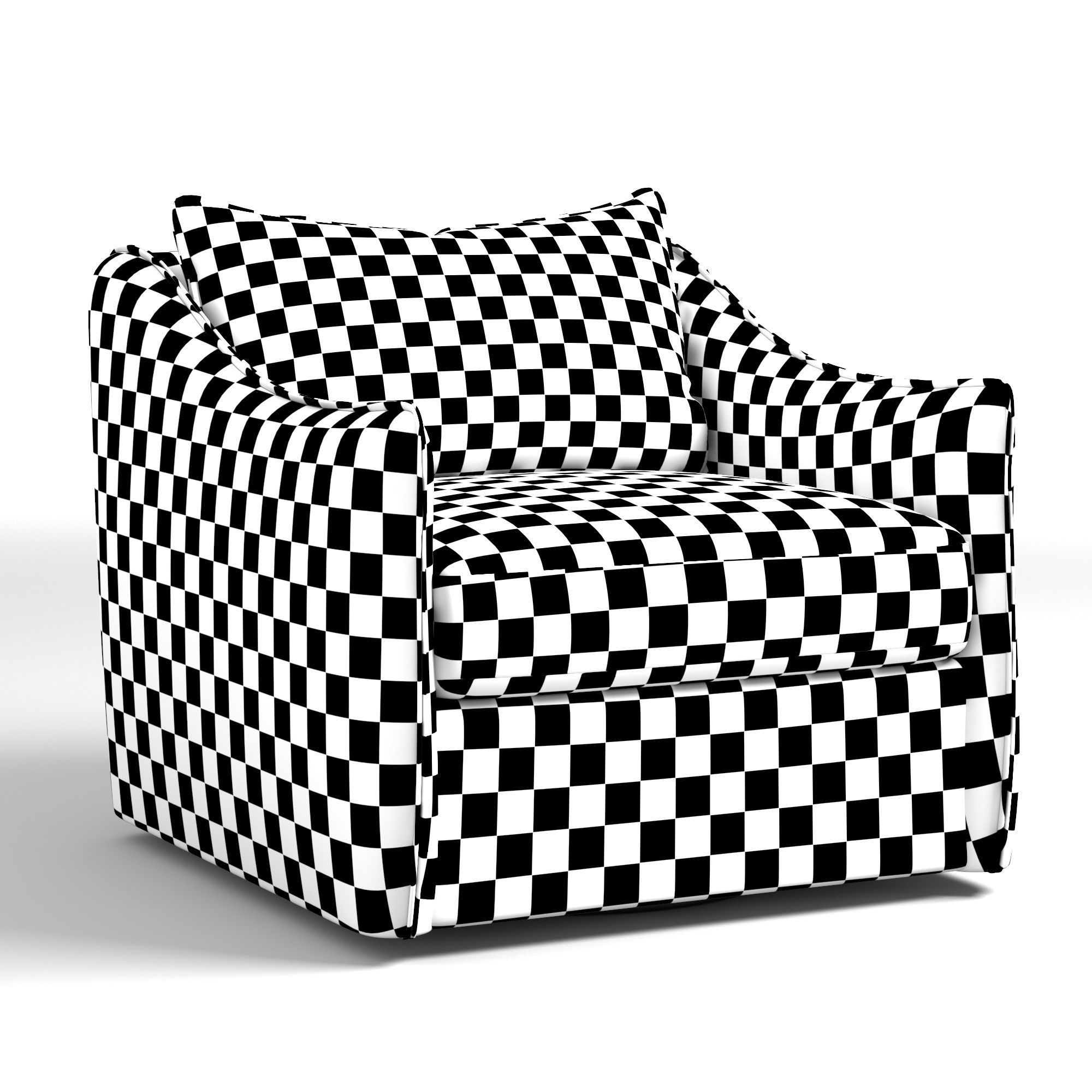 Bernhardt Joli Swivel Chair Low-poly 3D model_7