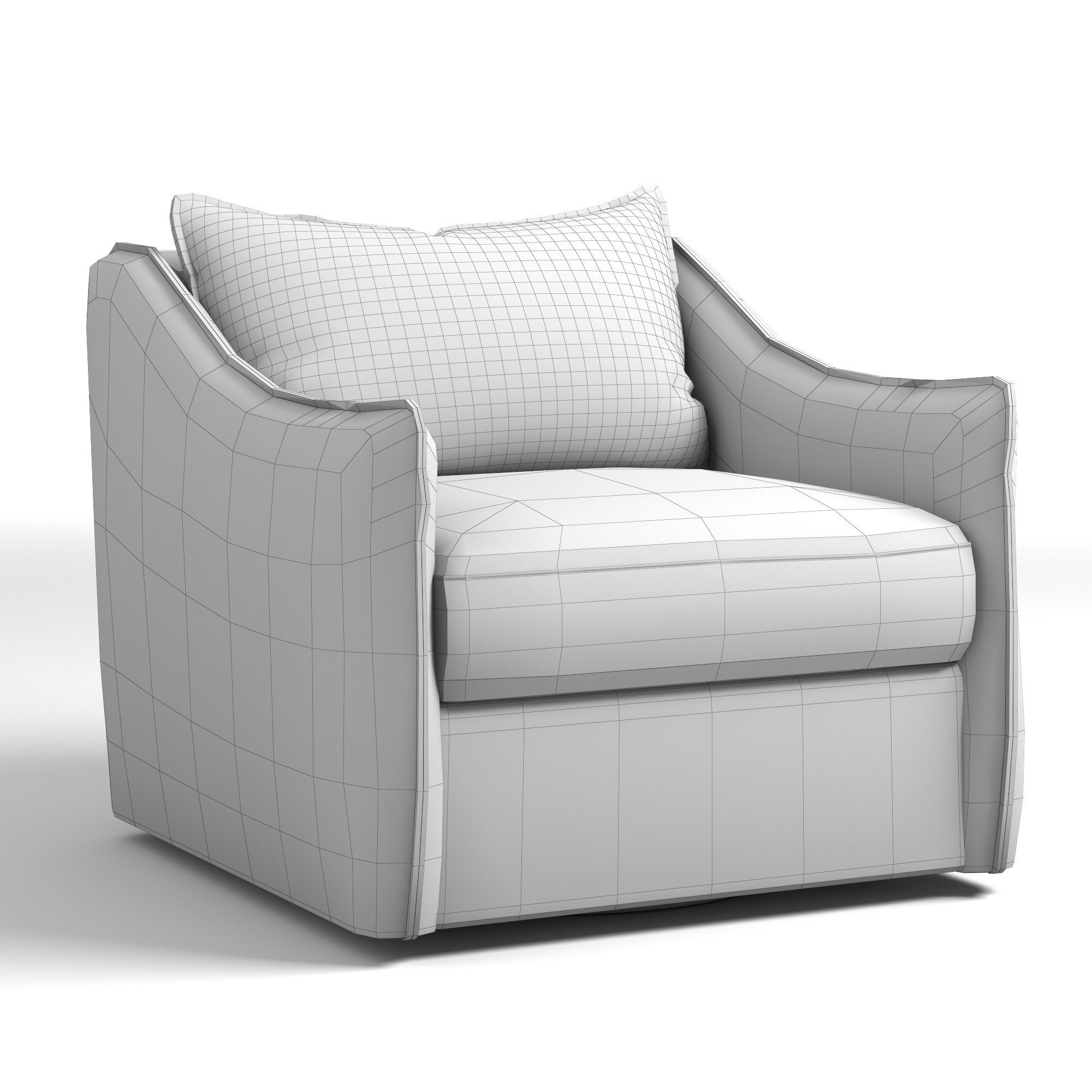 Bernhardt Joli Swivel Chair Low-poly 3D model_8