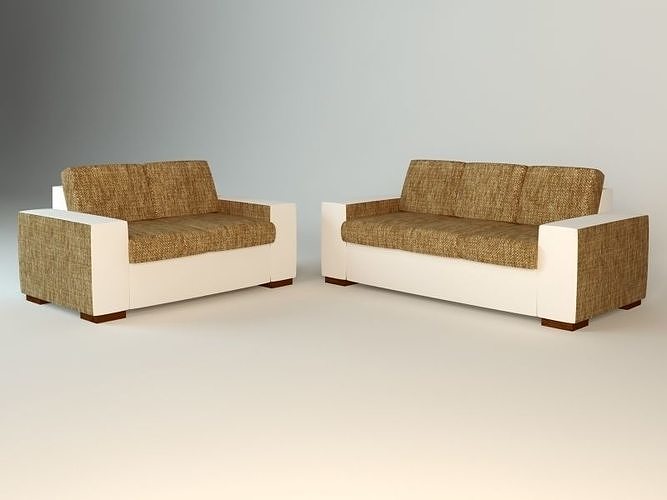 Sofa Set 9 3D model Free low-poly 3D model