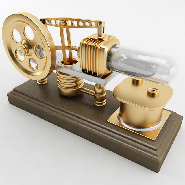 Stirling Engine 3D model_5